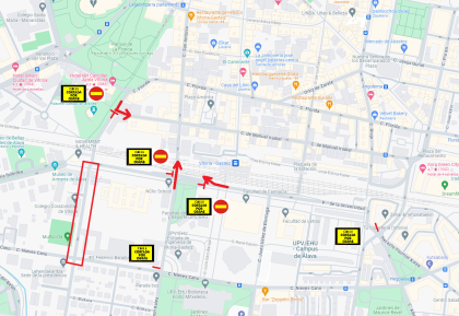 Cortes de tráfico durante dos días para mejorar la seguridad en el colegio de Corazonistas