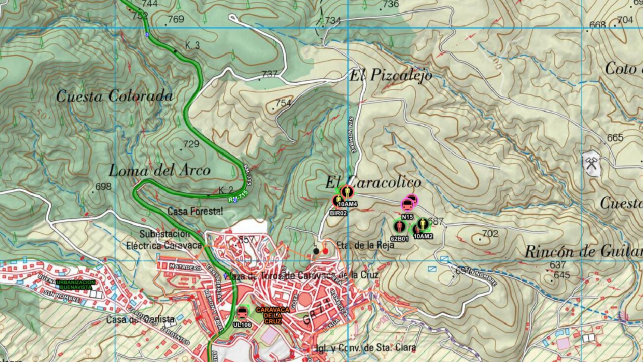 Un incendio en el paraje caravaqueño de El Caracolico pone en alerta a los vecinos de la zona