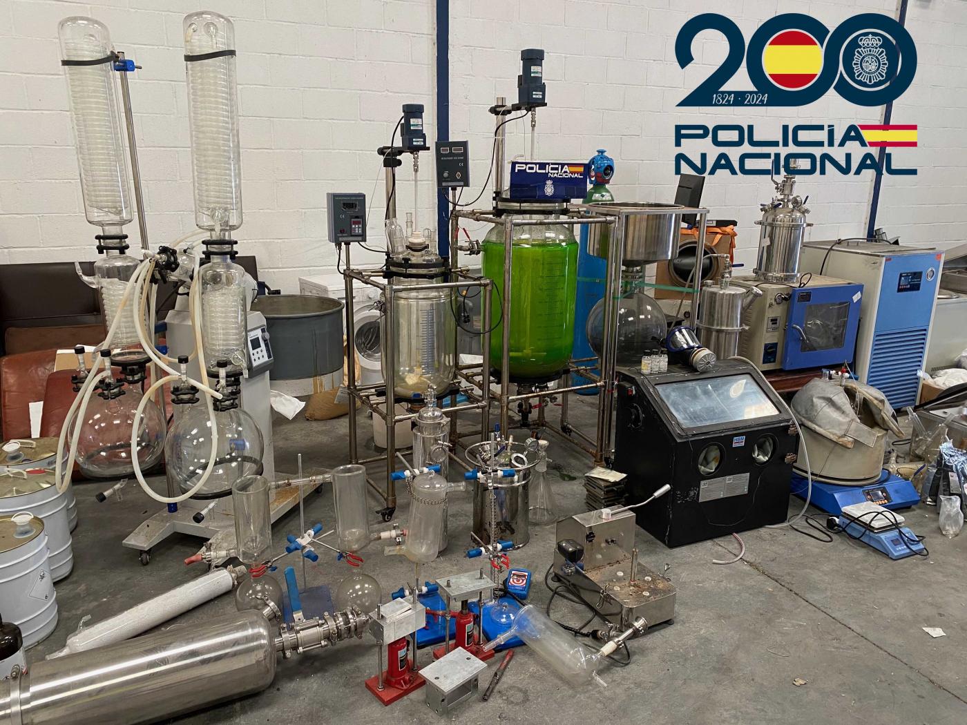 Laboratorio de cannabinoides sintéticos en Morón. - Policía Nacional
