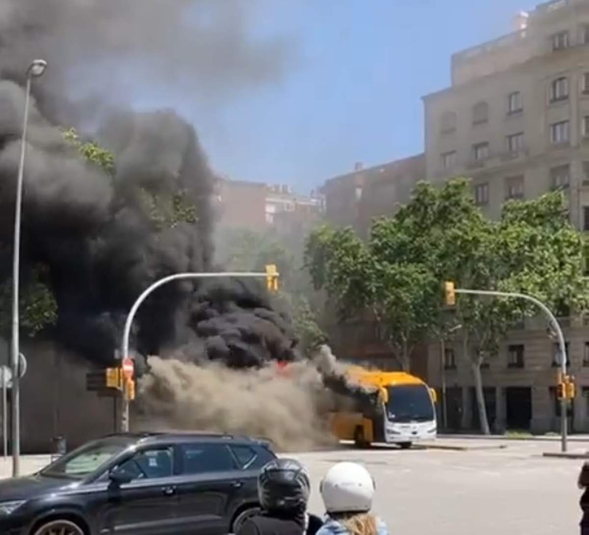 Incendi autocar Moventis Barcelona