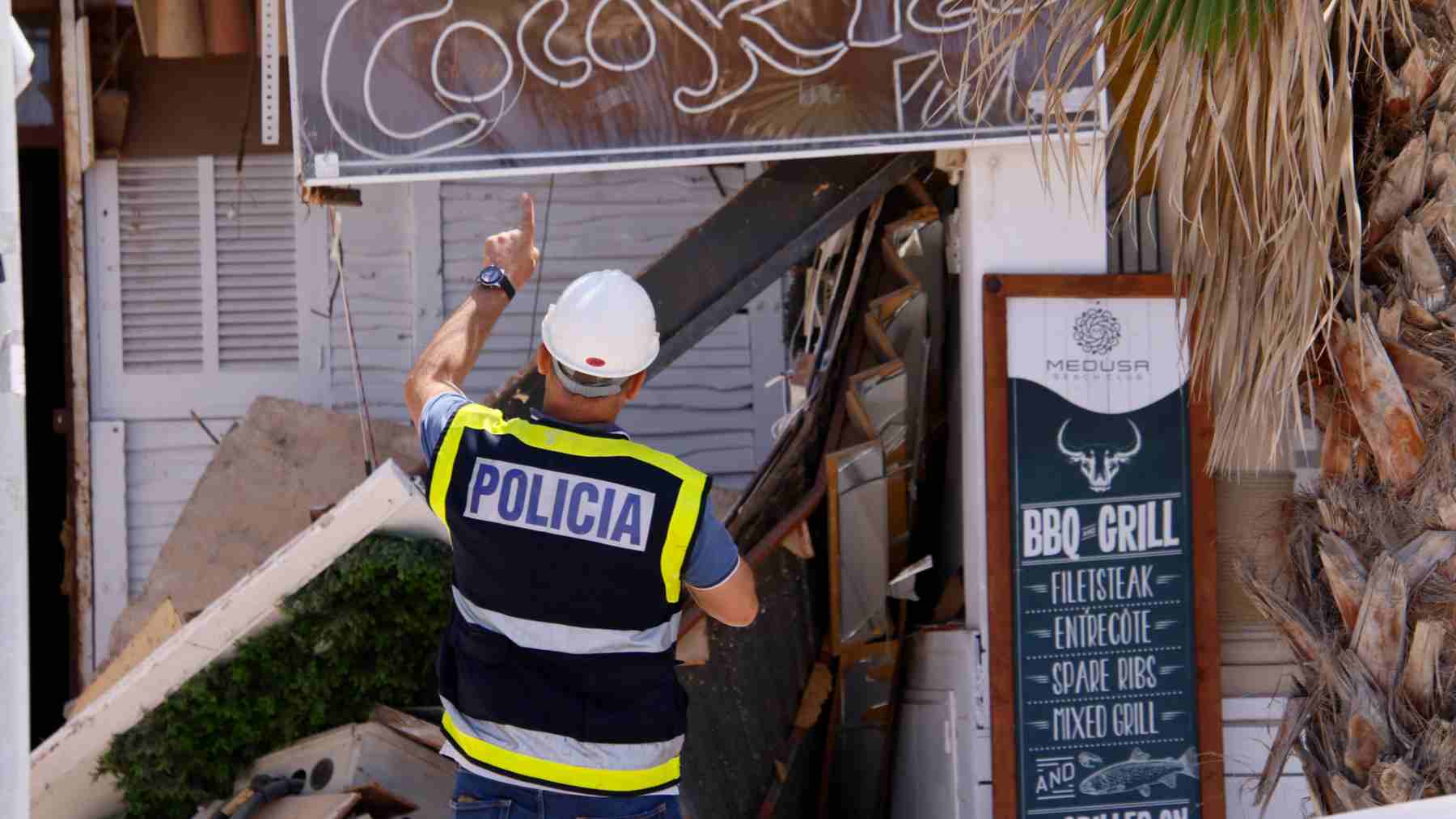 El Ayuntamiento de Palma investiga si la terraza derrumbada del Medusa Beach Club era ilegal