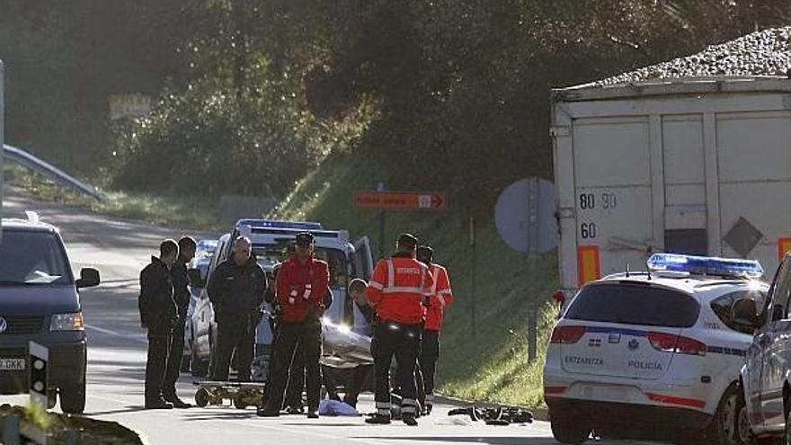 Un motorista herido en un accidente de tráfico ocurrido en Errenteria