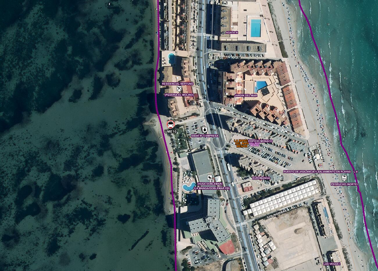 Fallece una mujer en La Manga del Mar Menor mientras se bañaba