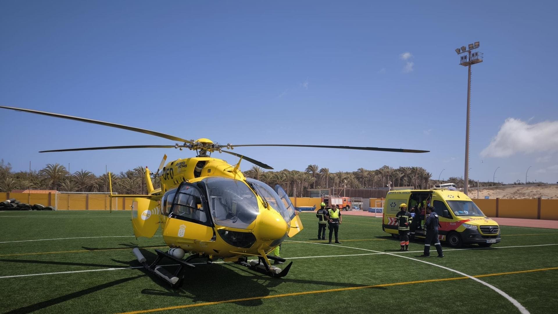 Turista en parada cardiorrespiratoria es rescatada en complejo hotelero de Costa Calma