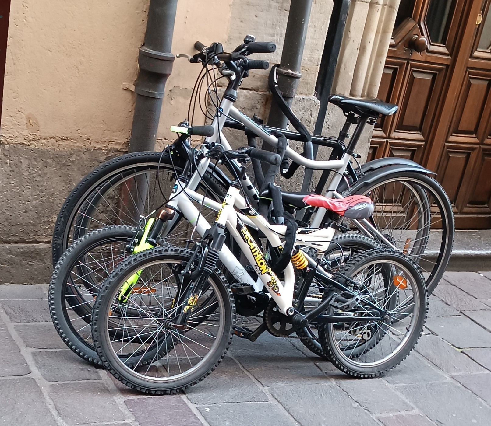 La familia feliz «jodiendo» el paso en Vitoria