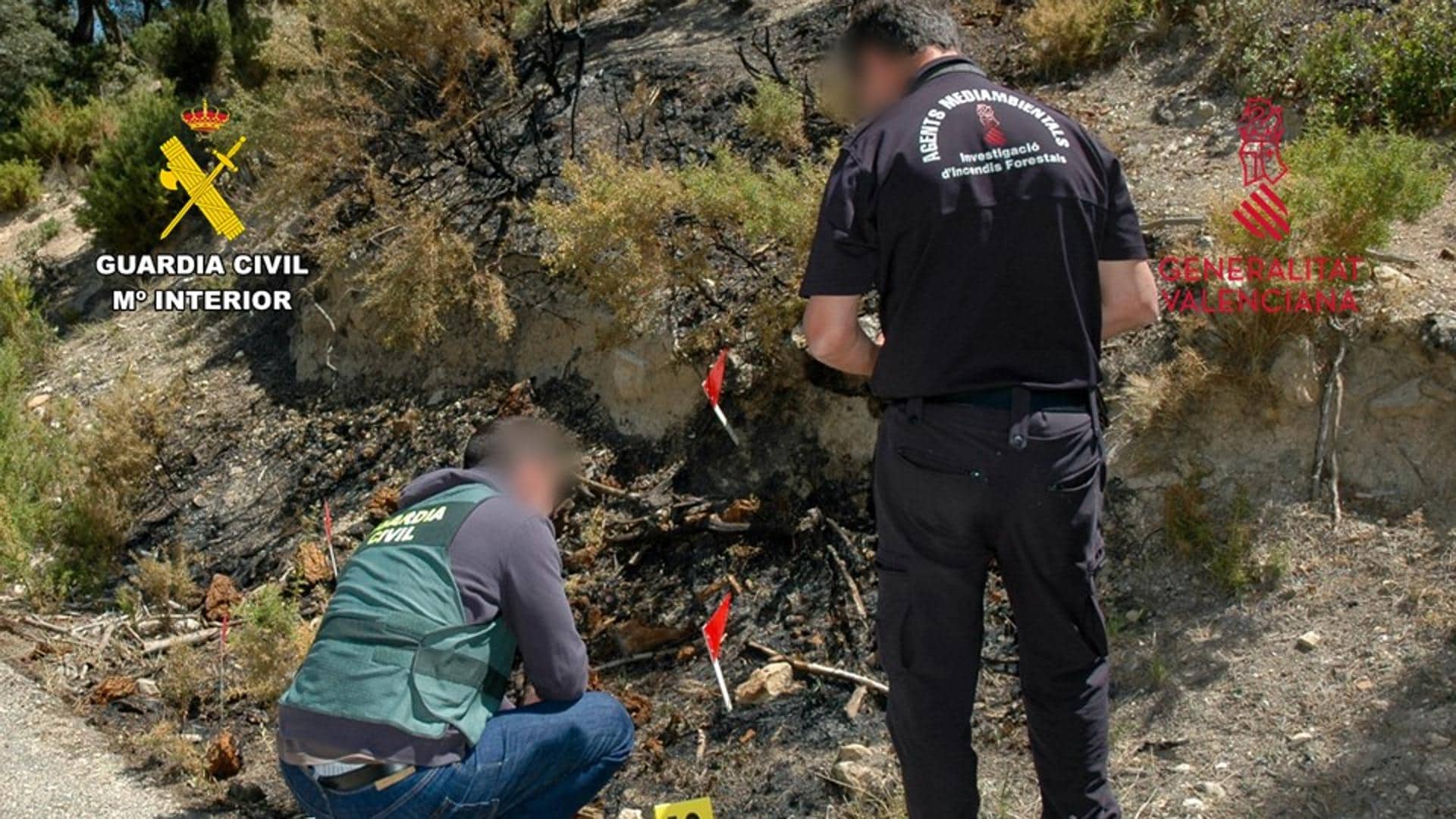 Cazan al pirómano que provocó dos incendios forestales en la Carrasqueta