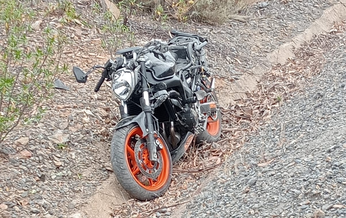 Moto accidentada