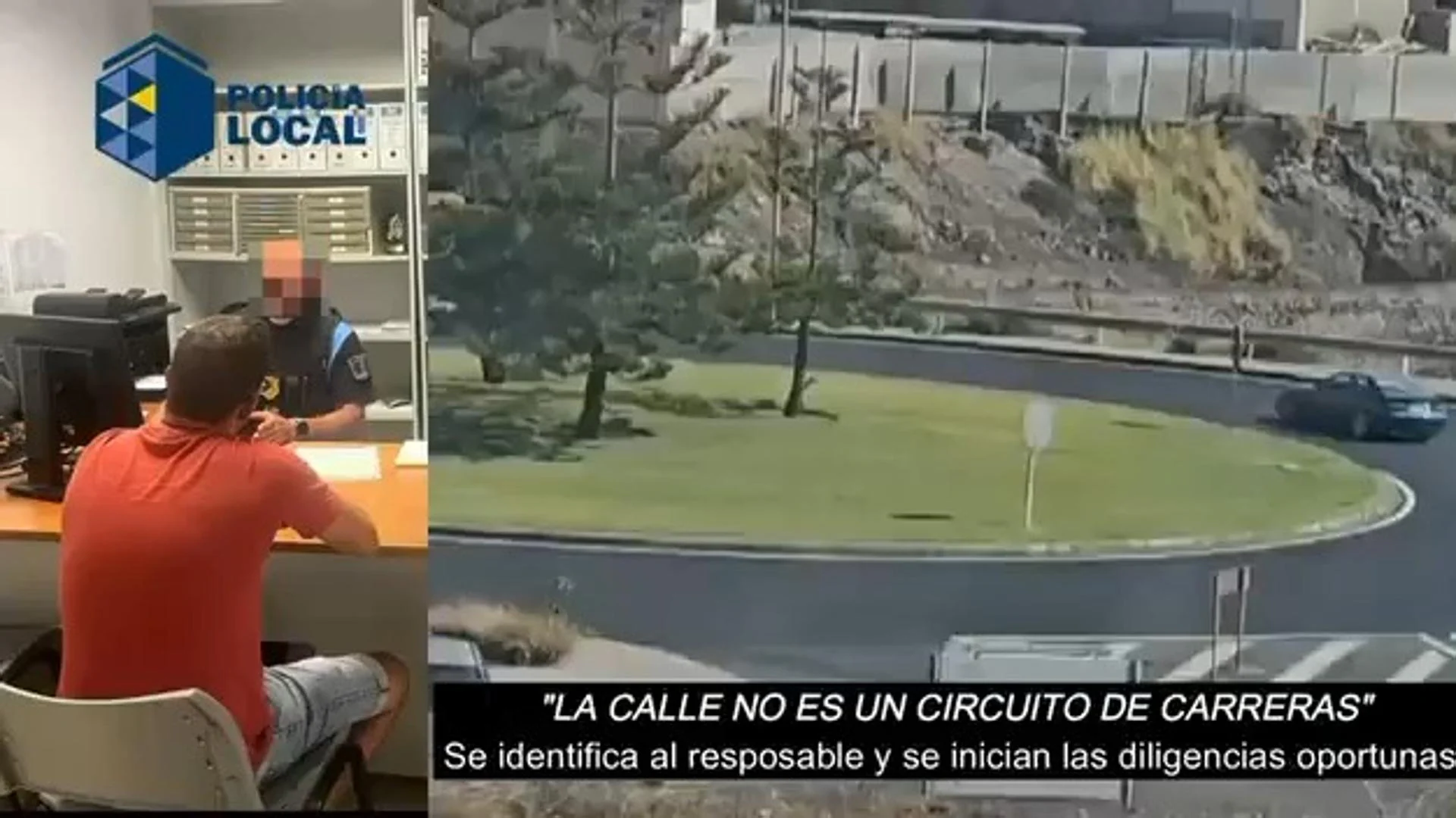 Conductor temerario causa caos en una rotonda de Salinetas en Telde, Gran Canaria