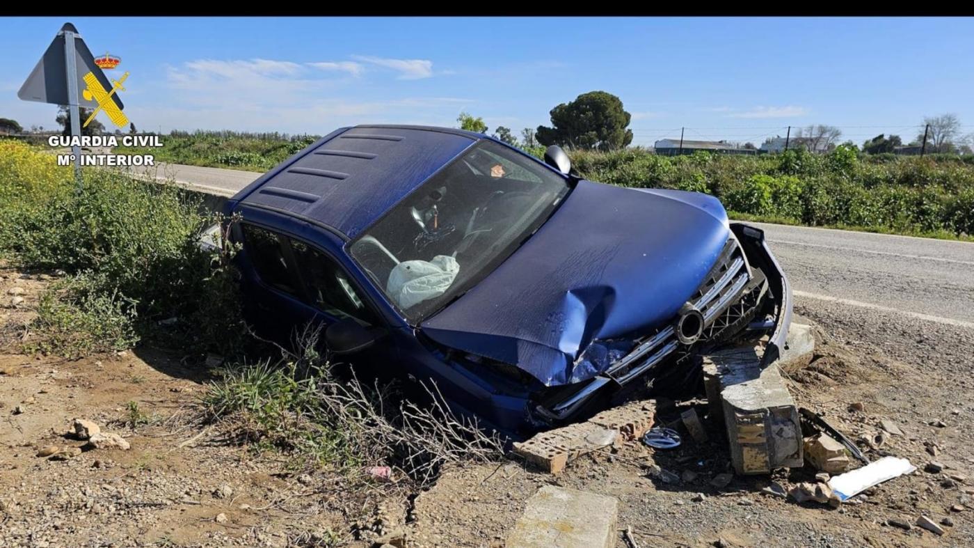 Imagen del vehículo siniestrado. - Guardia Civil.