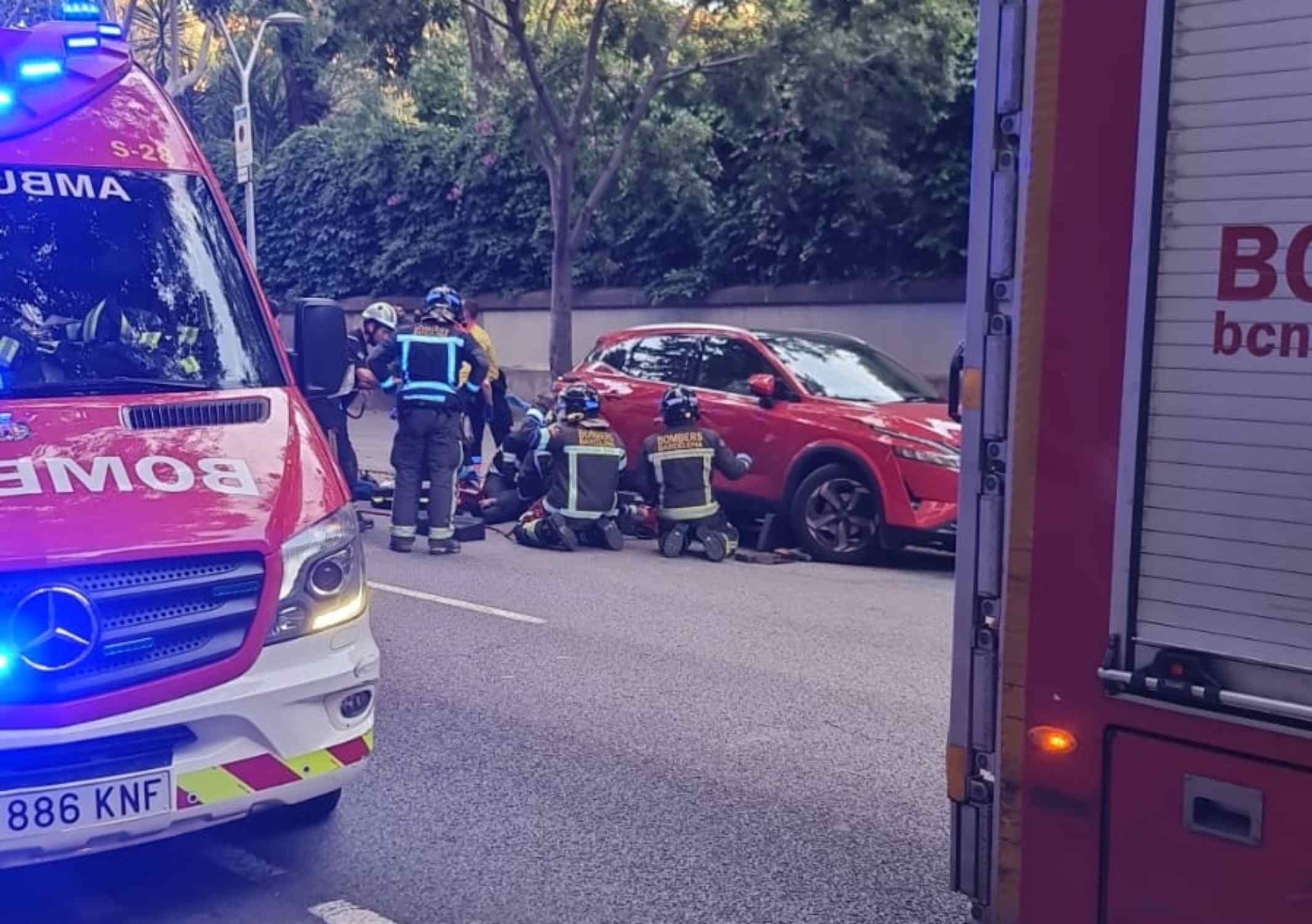 accident motorista centre barcelona