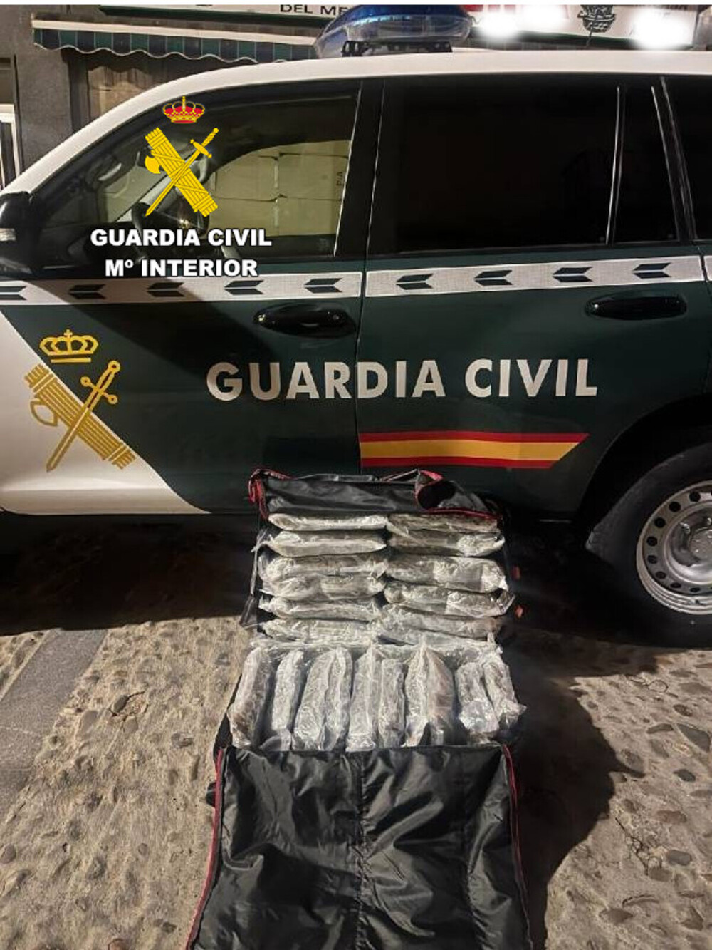 Pillado con 13 kilos de marihuana en un autobús en la A-1