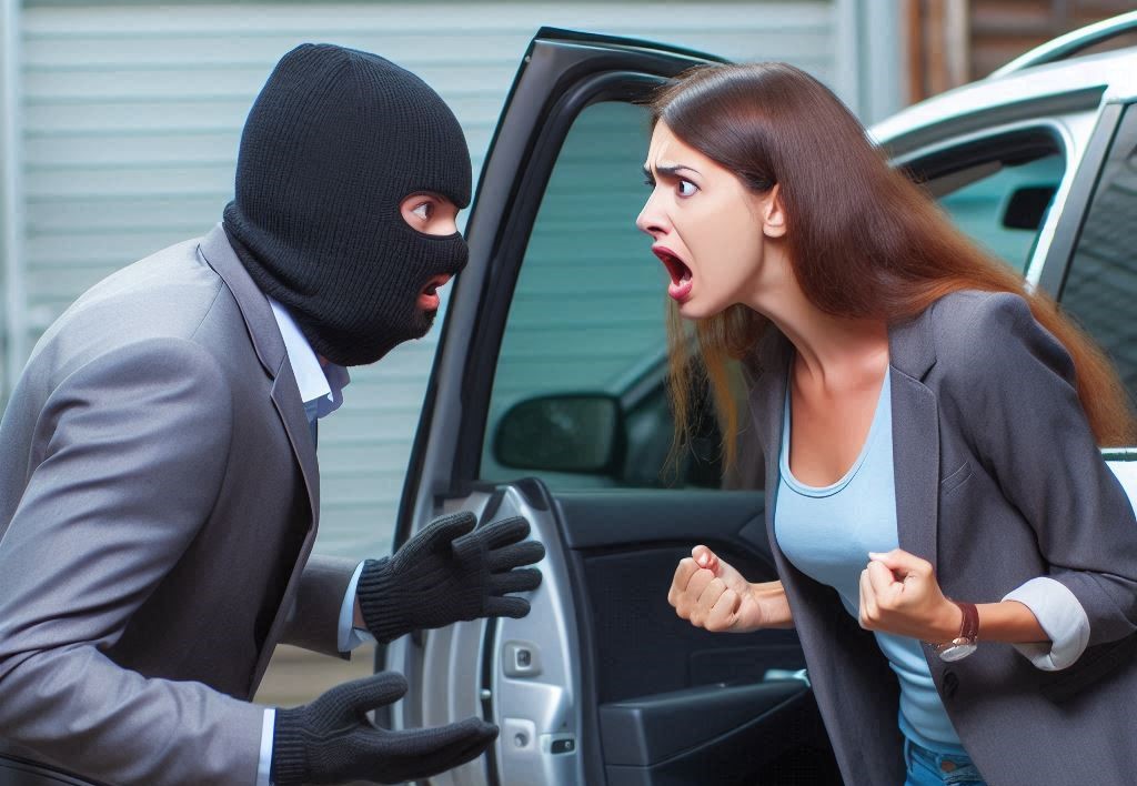 ´Superwoman´ en Vitoria ¡A mi marido no le robas el coche!