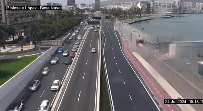 Accidente de tráfico en Las Palmas de Gran Canaria provoca retenciones en la GC-1