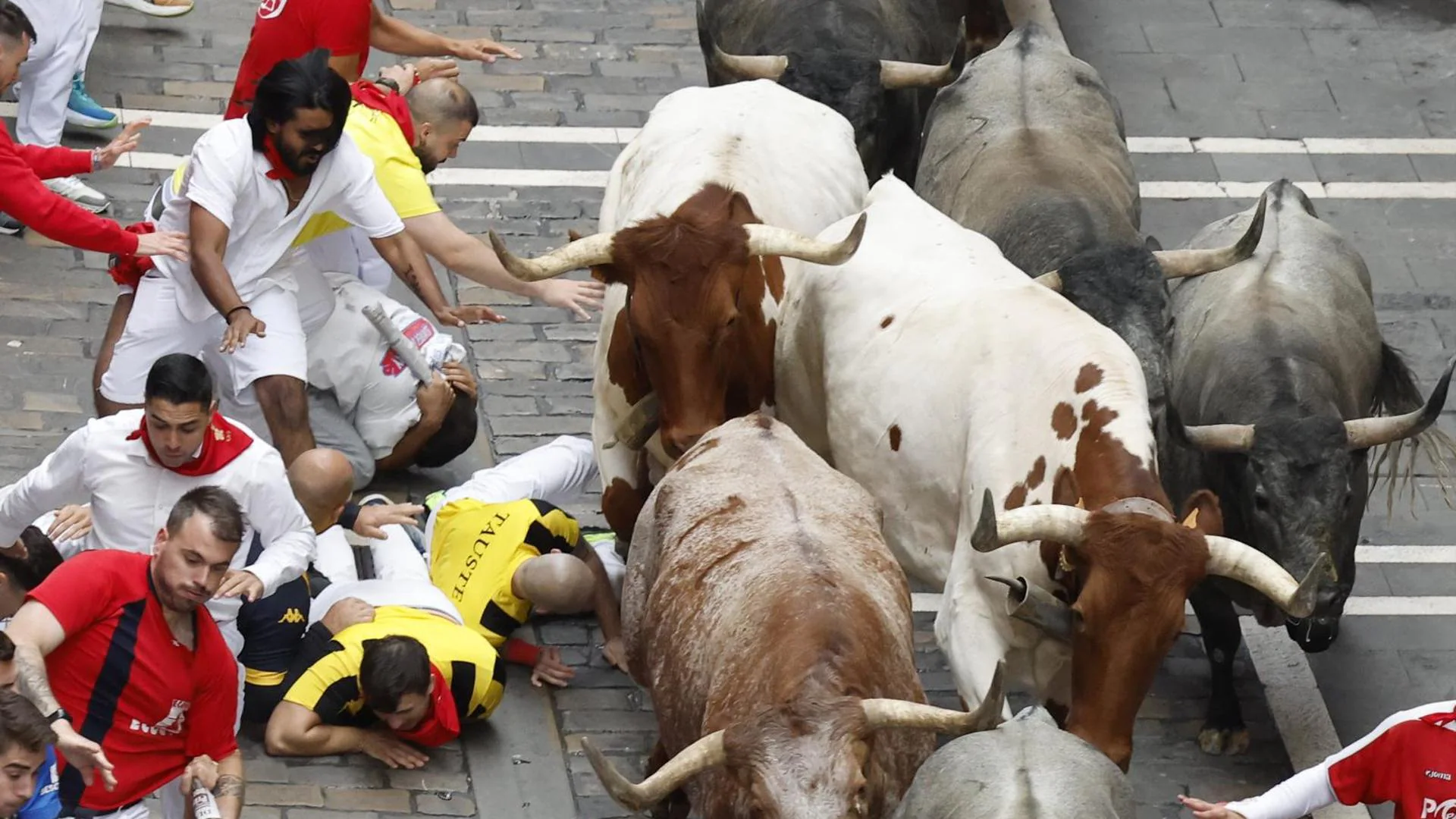 Un alicantino resulta herido en el séptimo encierro de los Sanfermines