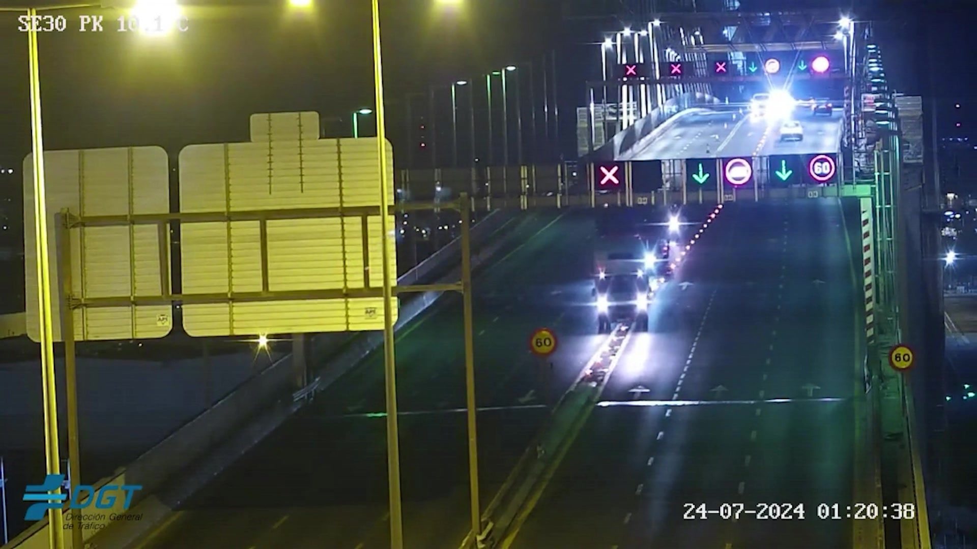 Ebrio con su camión y en sentido contrario durante seis kilómetros por la SE-30