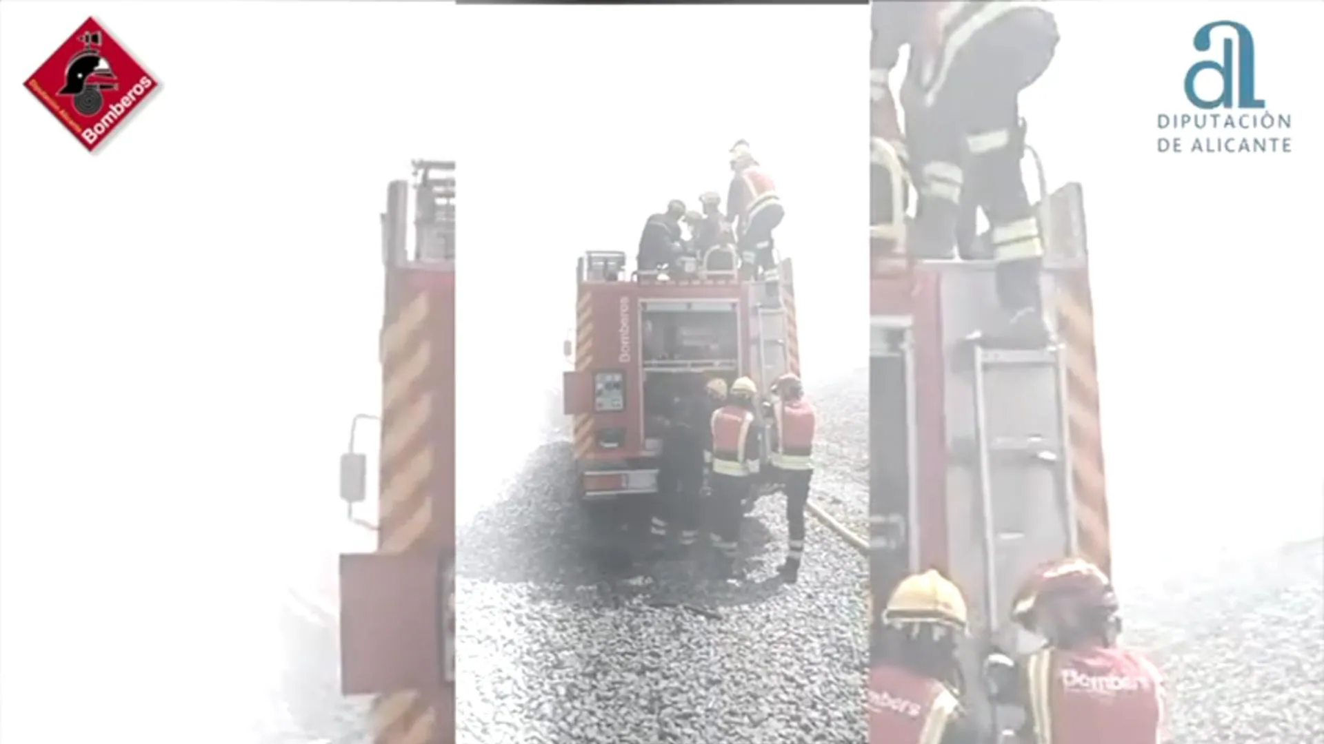Continúa el trabajo de extinción del incendio del vertedero de Xixona mientras persiste la densa humareda en la comarca
