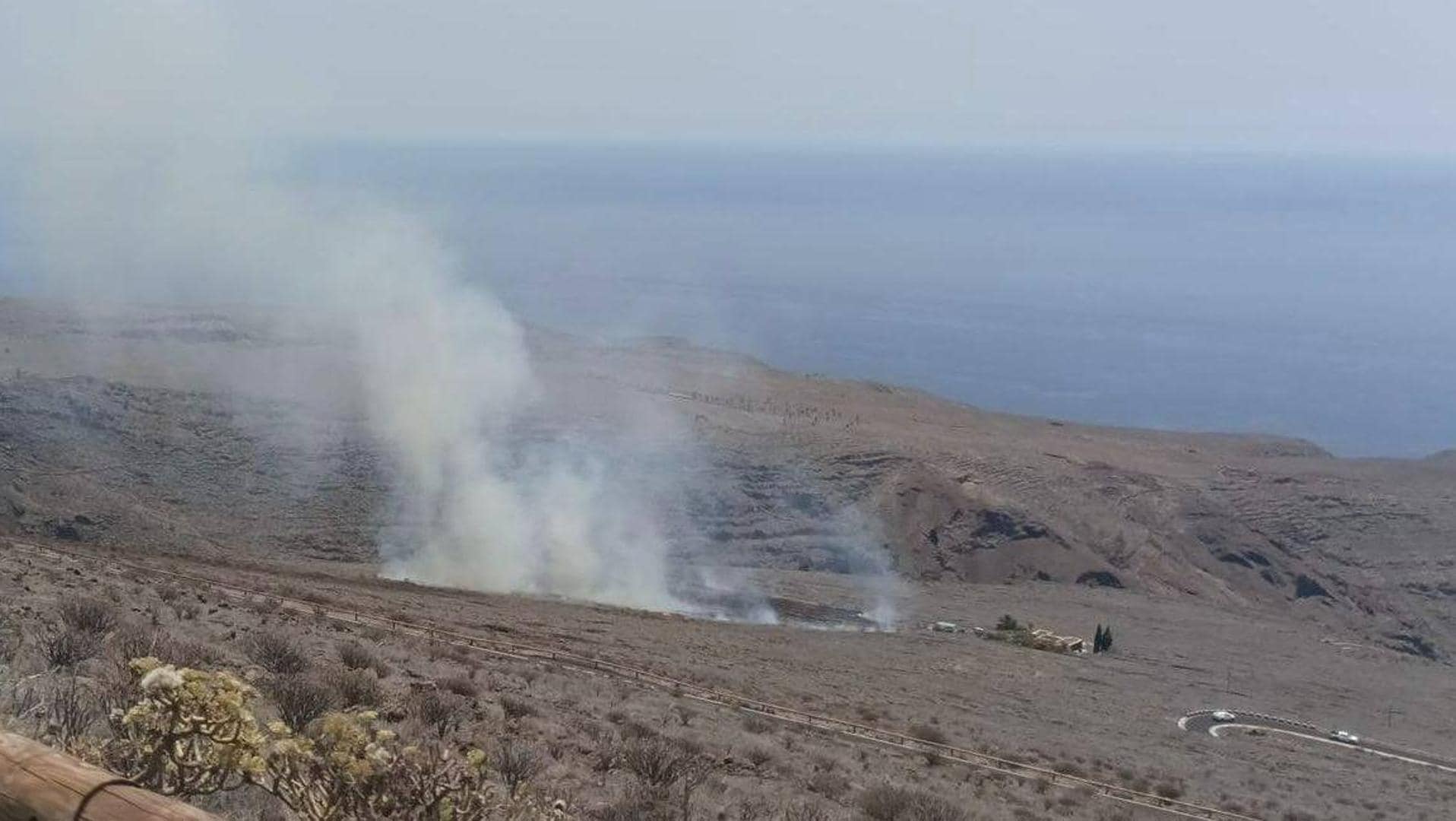 Declarado conato de incendio en Arguayoda, La Gomera: Intervienen efectivos de emergencia y medios aéreos en la zona