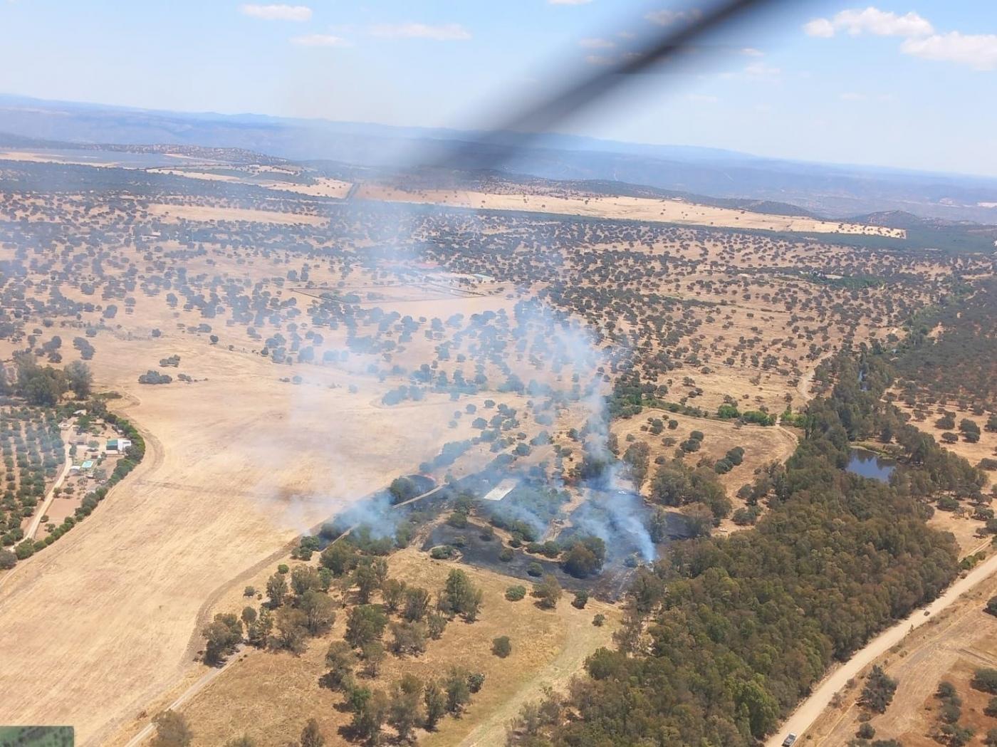 Imagen del incendio de Castilblanco. - EP.