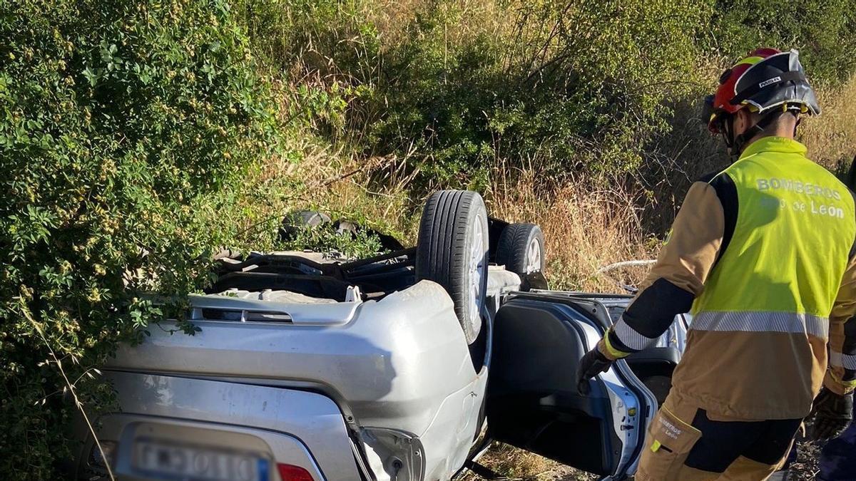 Dos heridos en un accidente de tráfico ocurrido en la N-630 a la altura de Santa Lucía de Gordón.