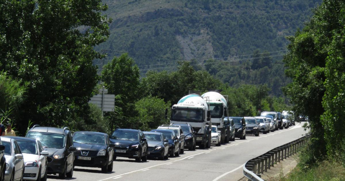 Dos heridos en una colisión en la carretera C-13 en Salàs de Pallars