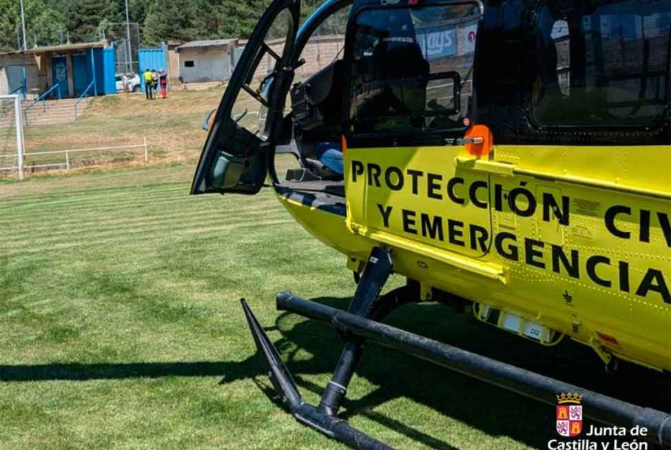 El Grupo de Rescate de la Junta auxilia a un ciclista herido en Ucero