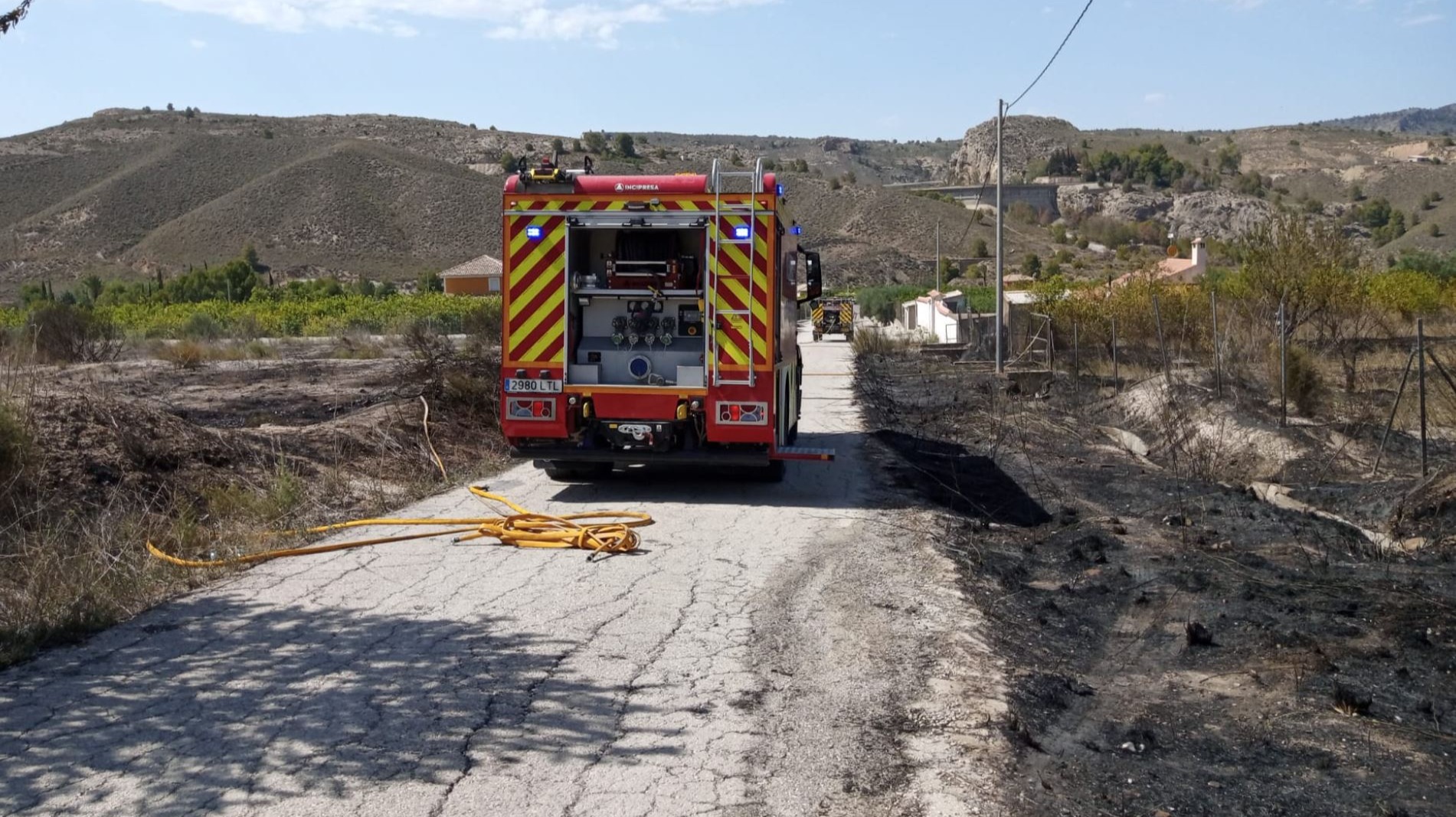 Extinguido un incendio agrícola en Mula