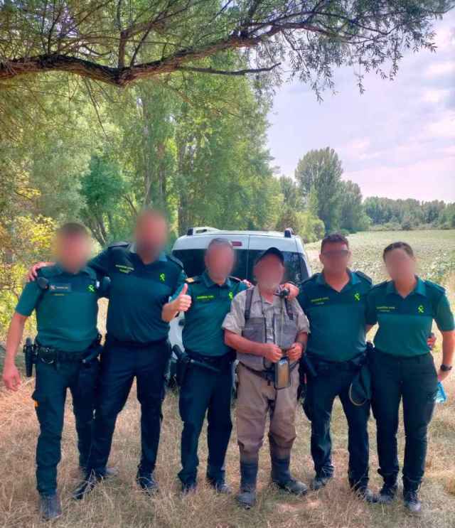 La Guardia Civil rescata a pescador de 81 años atrapado en el río Abión en Santiuste