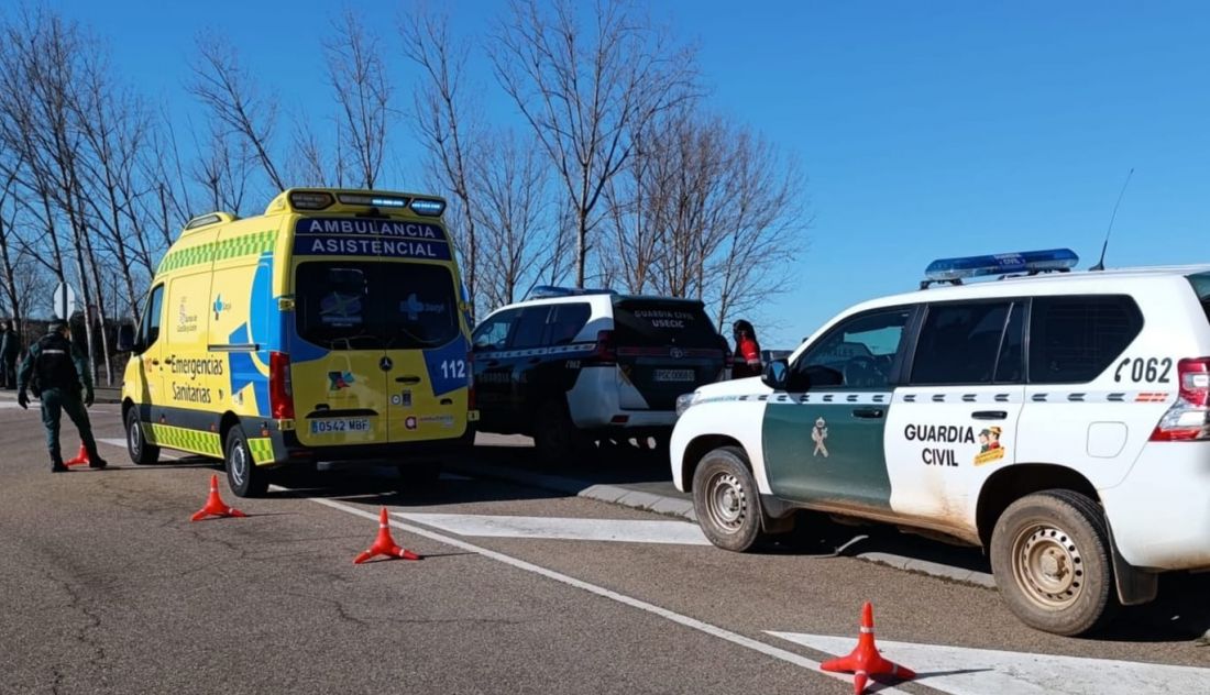 Una mujer herida tras sufrir un accidente con su turismo en Zamora