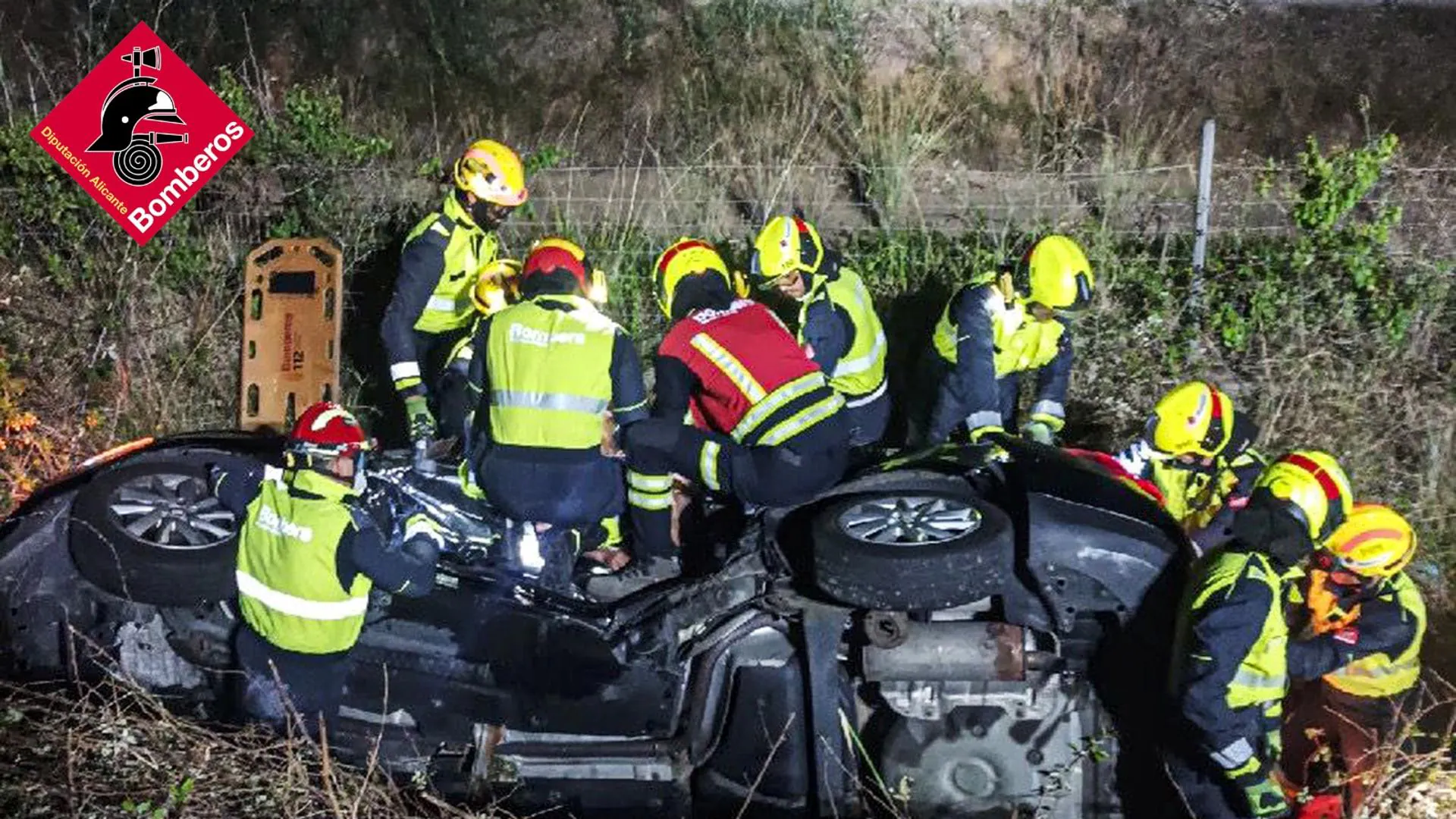 Seis personas resultan heridas en un accidente entre dos coches en la AP-7, en Ondara