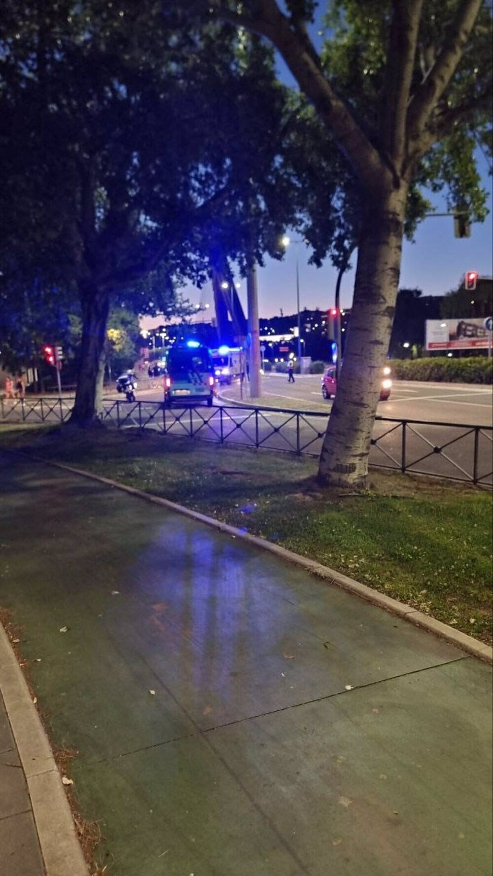 Herido un hombre en un atropello en el Puente de la Hispanidad