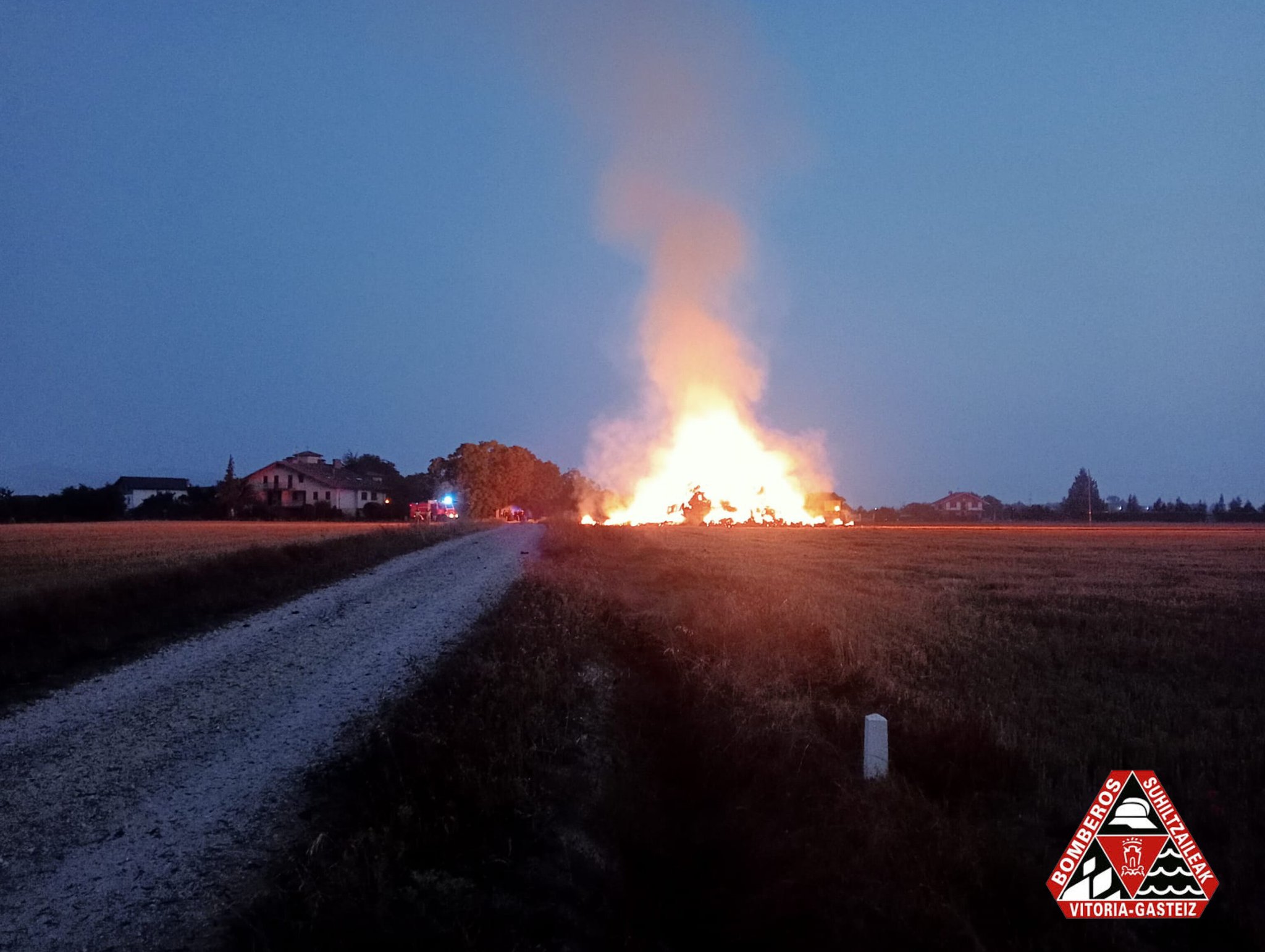 Incendio junto a Vitoria ¡Anuncian que durará días!