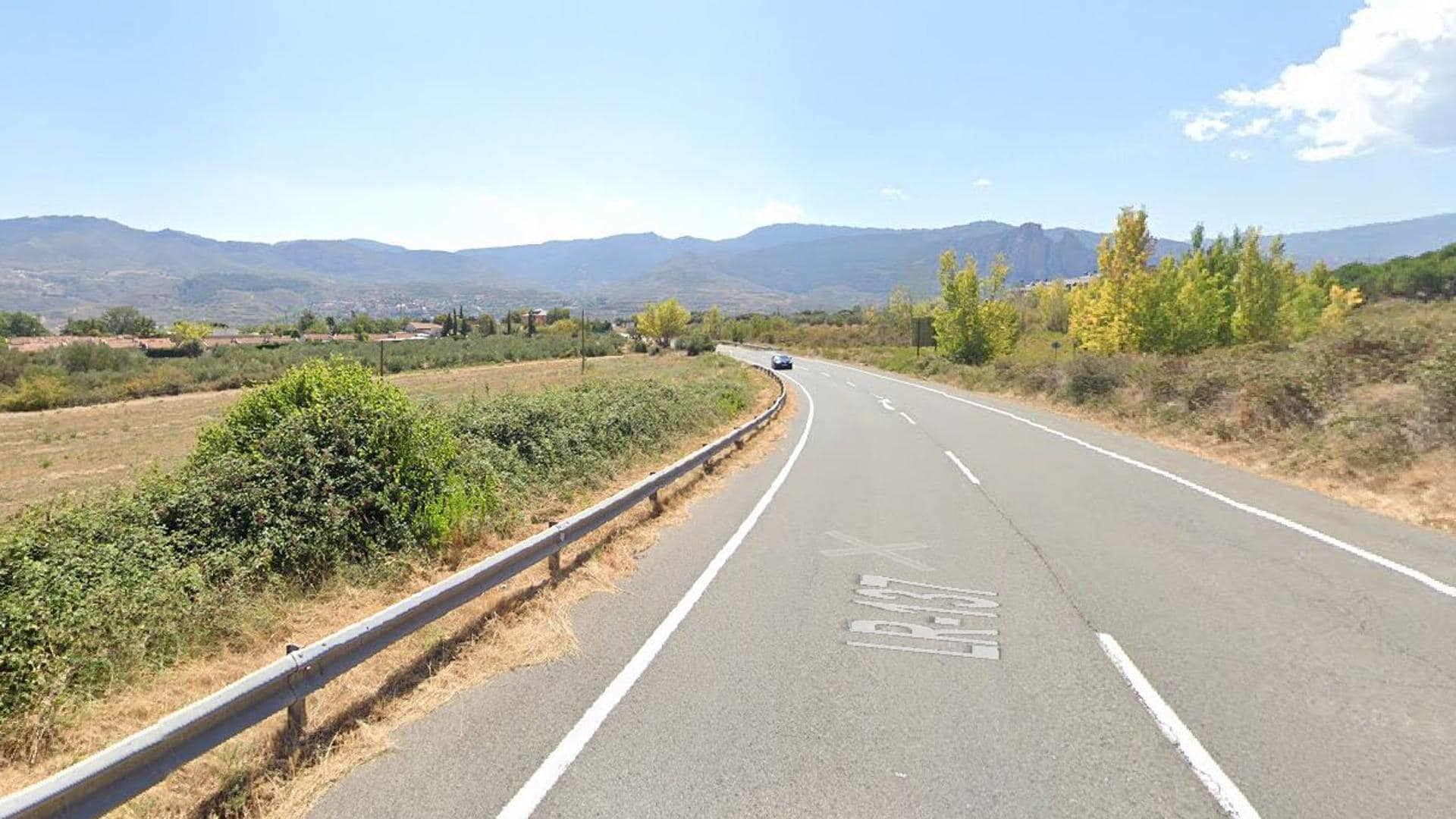 Evacuado en helicóptero a Vitoria un ciclista atropellado en Nalda