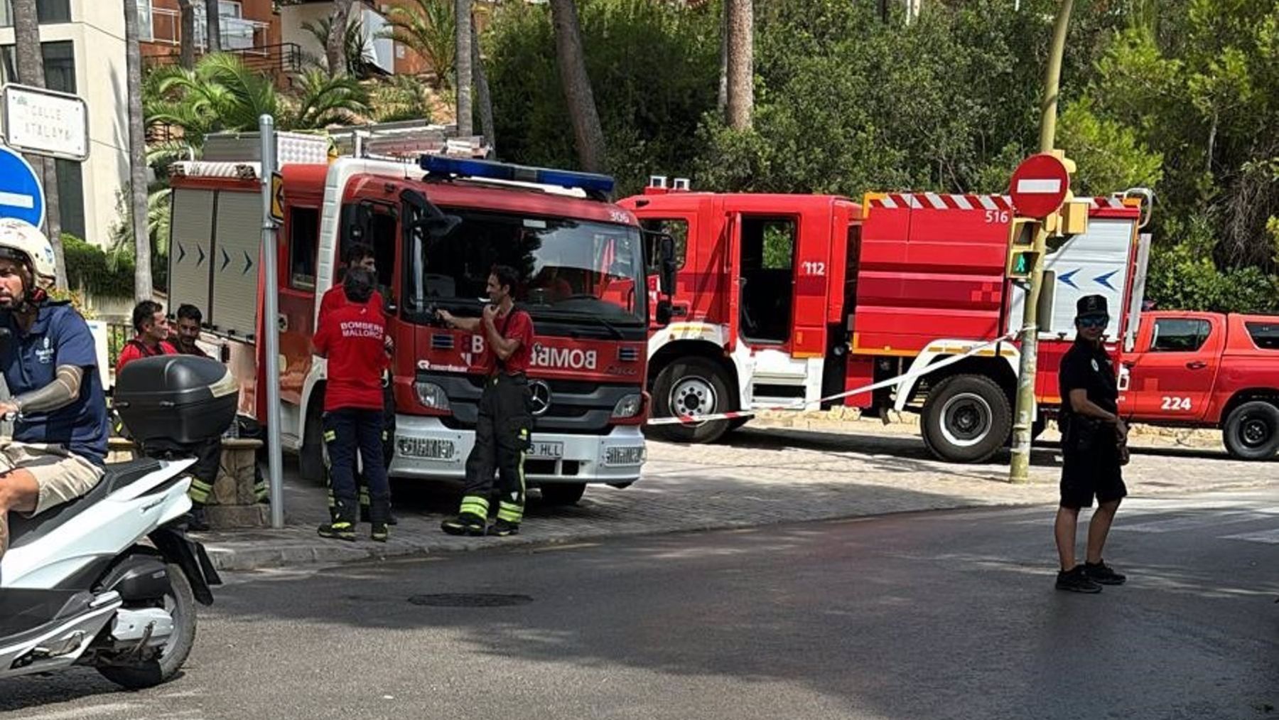 Controlado un incendio en un taller artístico de Peguera