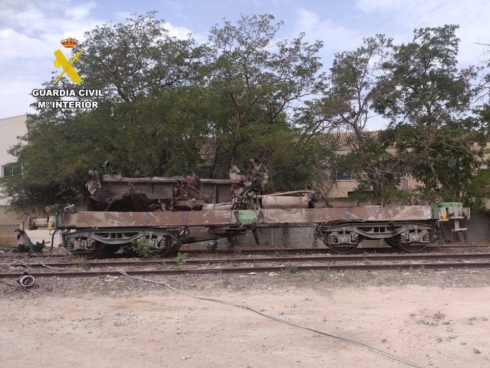 Desarticulada banda que robó 11 toneladas de chatarra en desguace de trenes en Villena