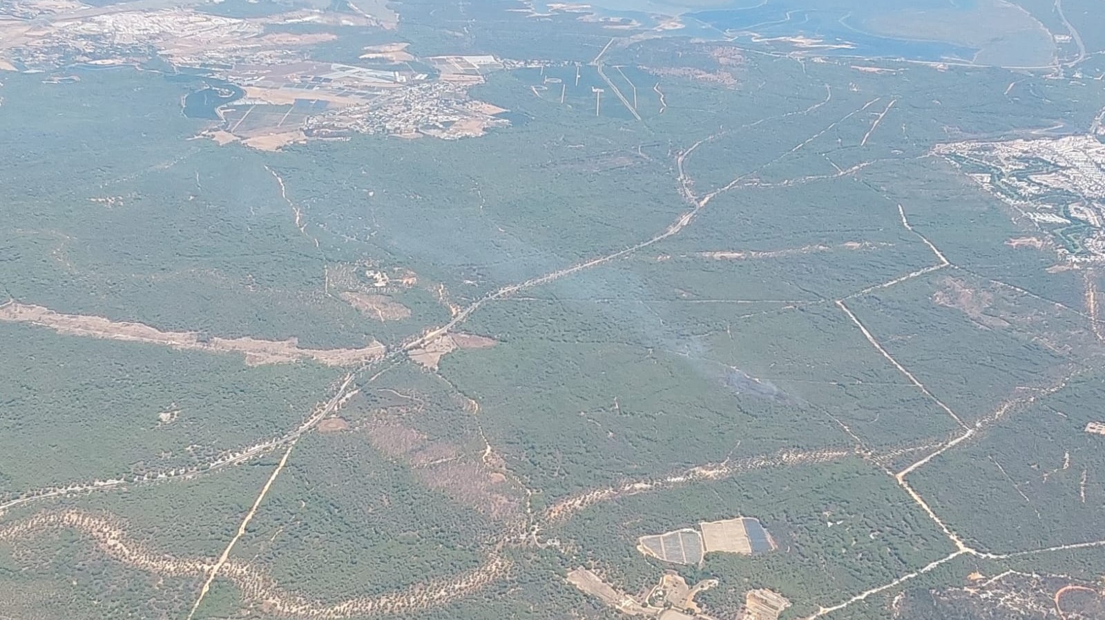 Estabilizado el Incendio de Cartaya: unidades de maquinaria pesada se incorporan para su control