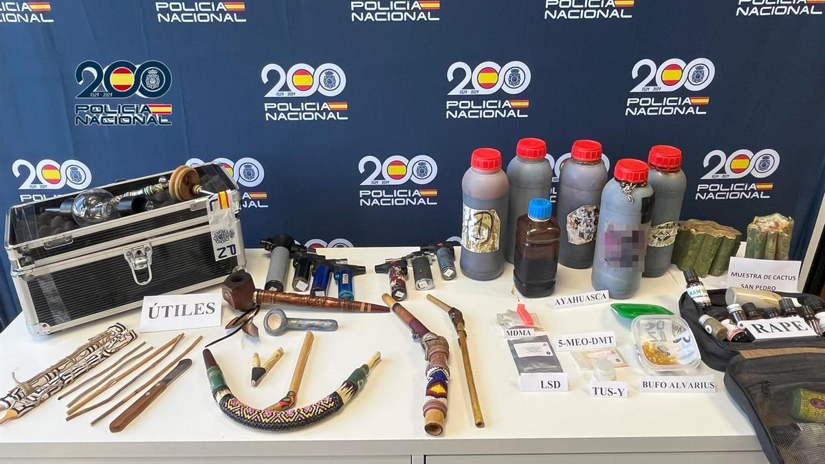 Material incautado por la Policía en Tenerife.  CEDIDO POR LA POLICÍA NACIONAL