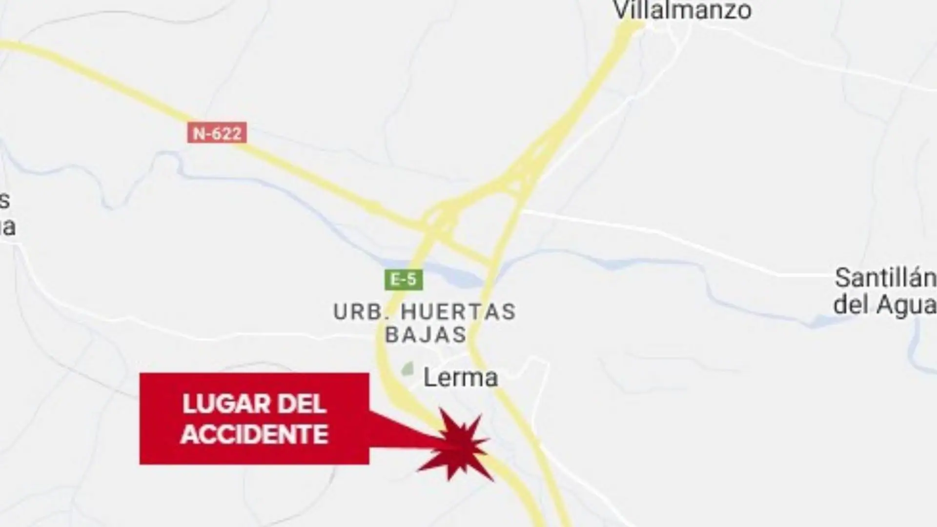 Dos heridos en un accidente en la autovía A-1 en Lerma