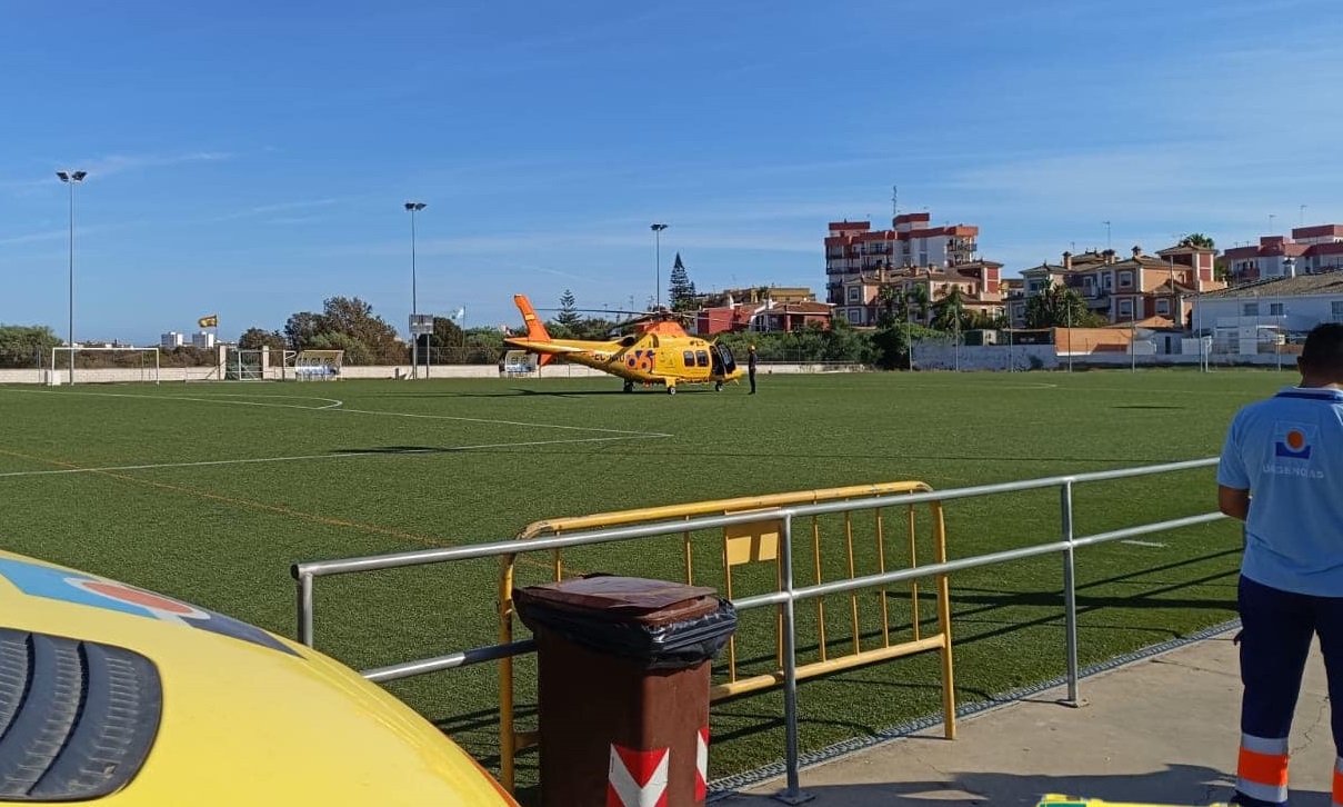 Evacuan en helicóptero a hombre de 55 años desde Huelva a Sevilla tras sufrir un posible ictus