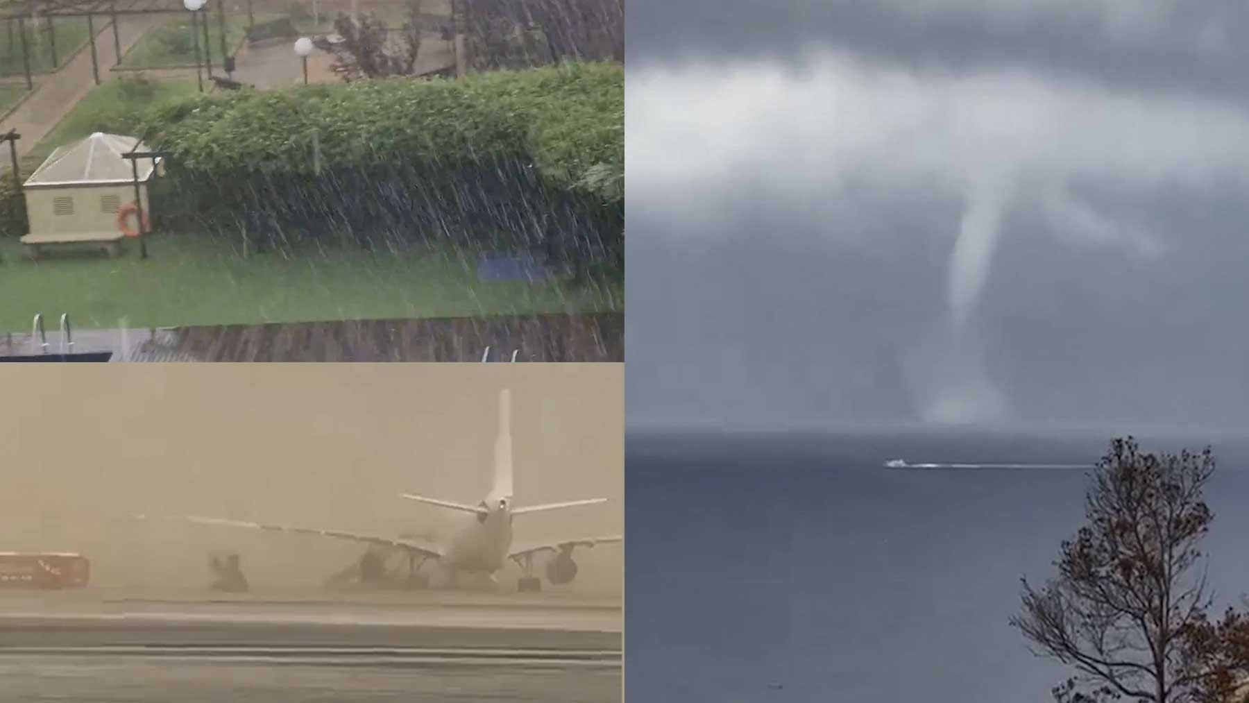 El temporal llega a Mallorca con lluvias intensas, fuertes vientos y dos tornados