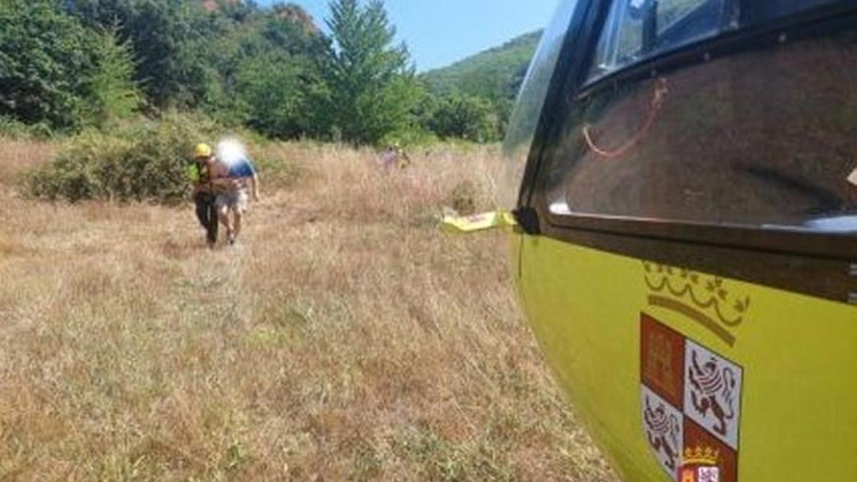 Rescate en Helicóptero del 112 en Carucedo-
