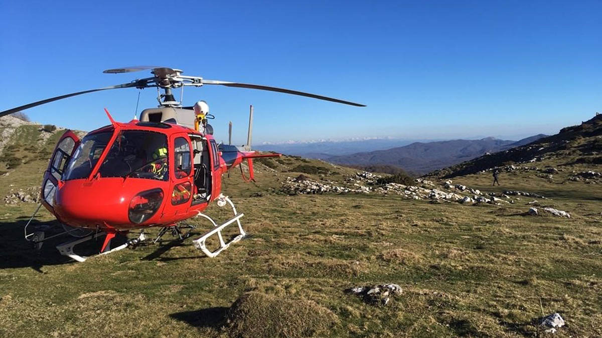 Rescatada en helicóptero una menor de 12 años herida en un pueblo de Navarra