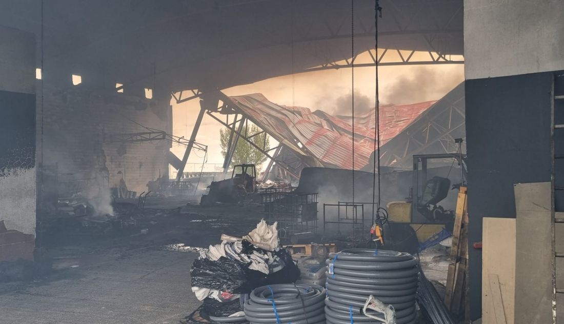 Arde una nave en la provincia de Zamora