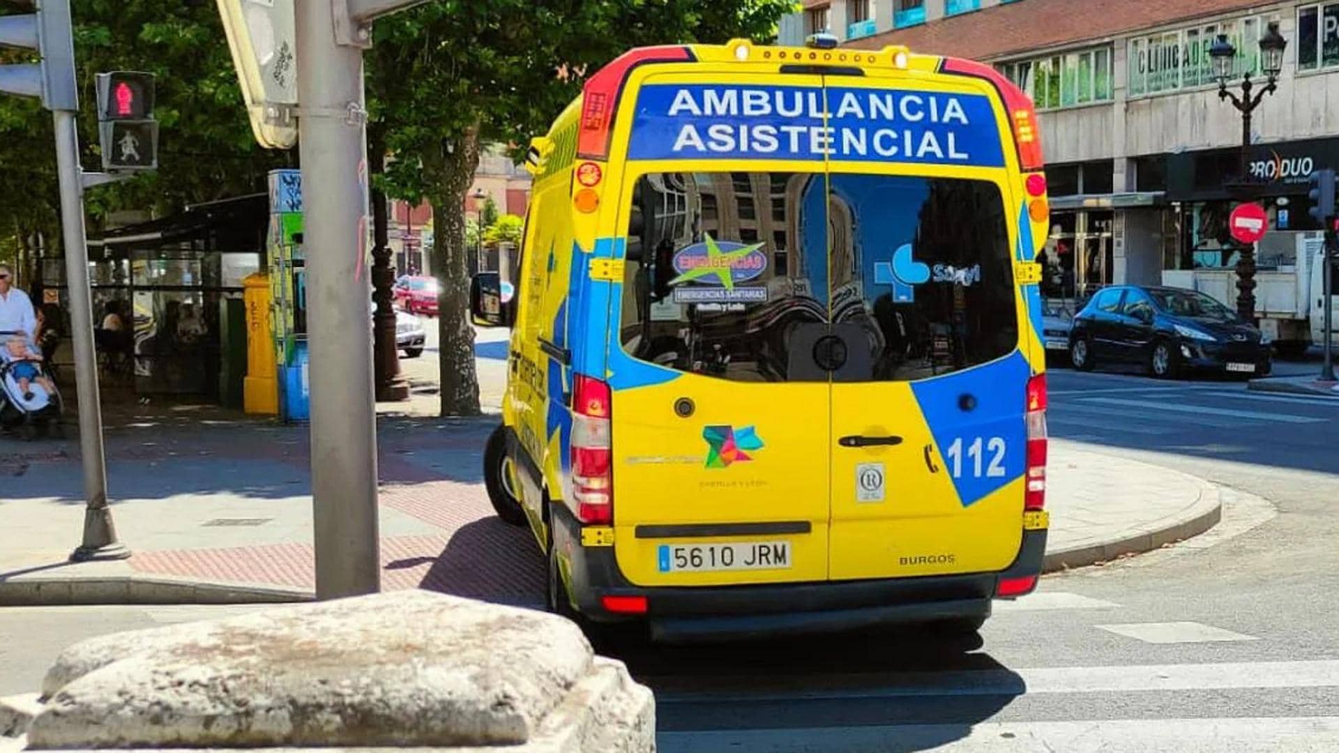 Herido un varón de 45 años en la colisión de dos motocicletas en Burgos