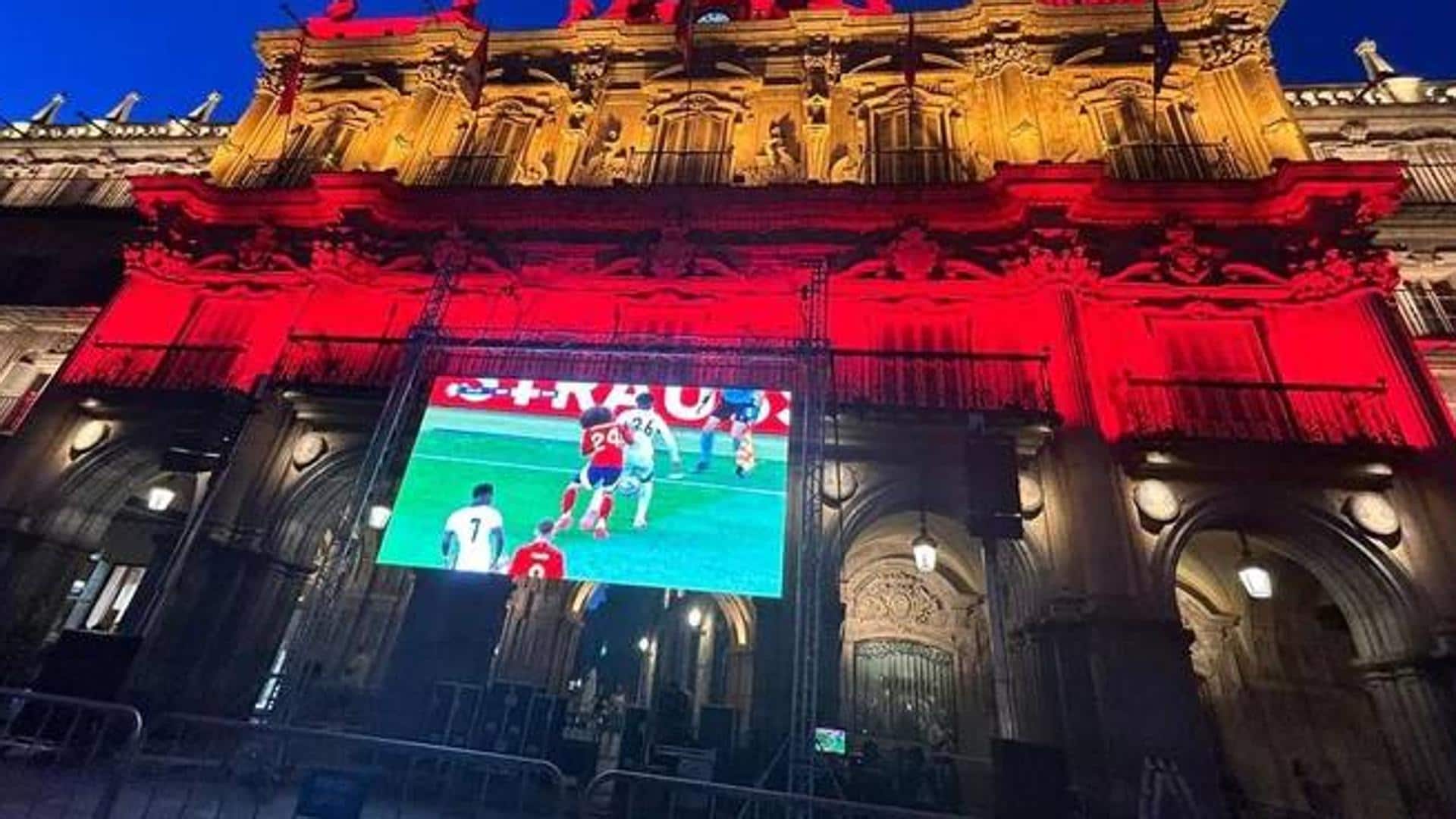 La multa por poner sin permiso una TV en la Plaza Mayor para ver la Eurocopa