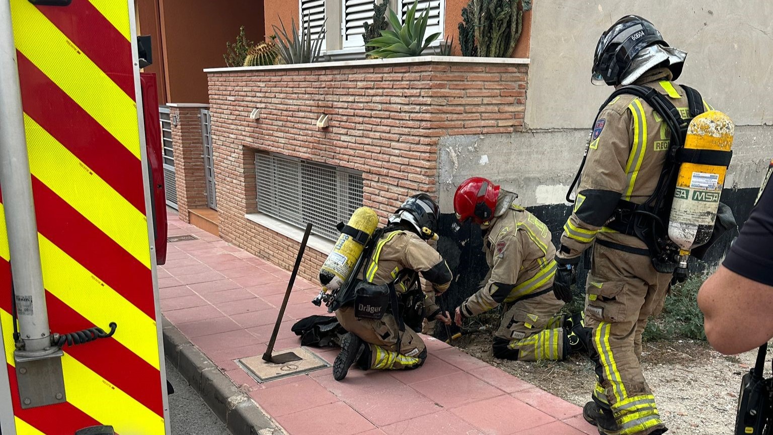 Los bomberos detienen una fuga de gas en Molina de Segura