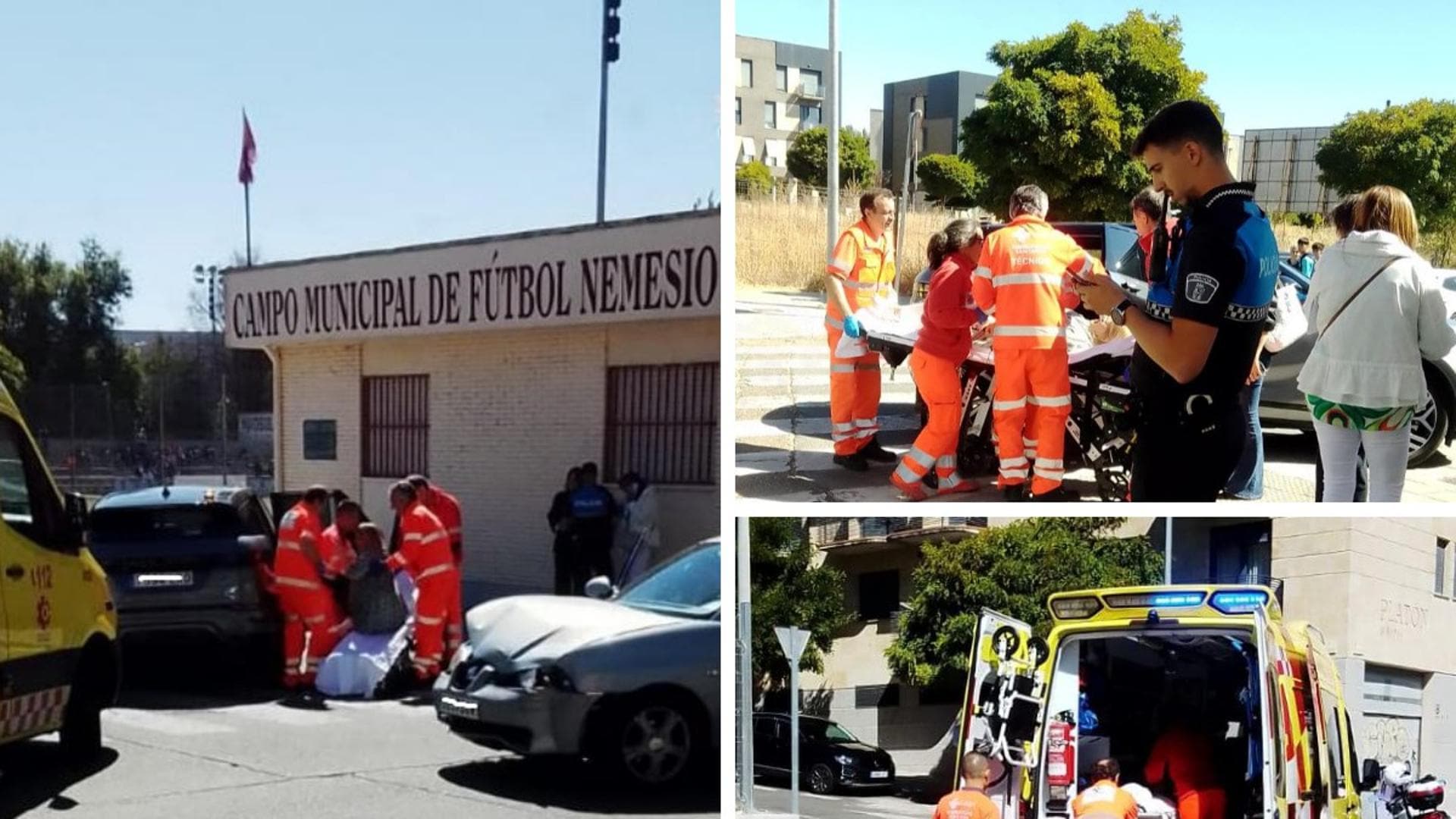 Choque de dos vehículos deja tres heridos cerca de campus universitario en Salamanca.