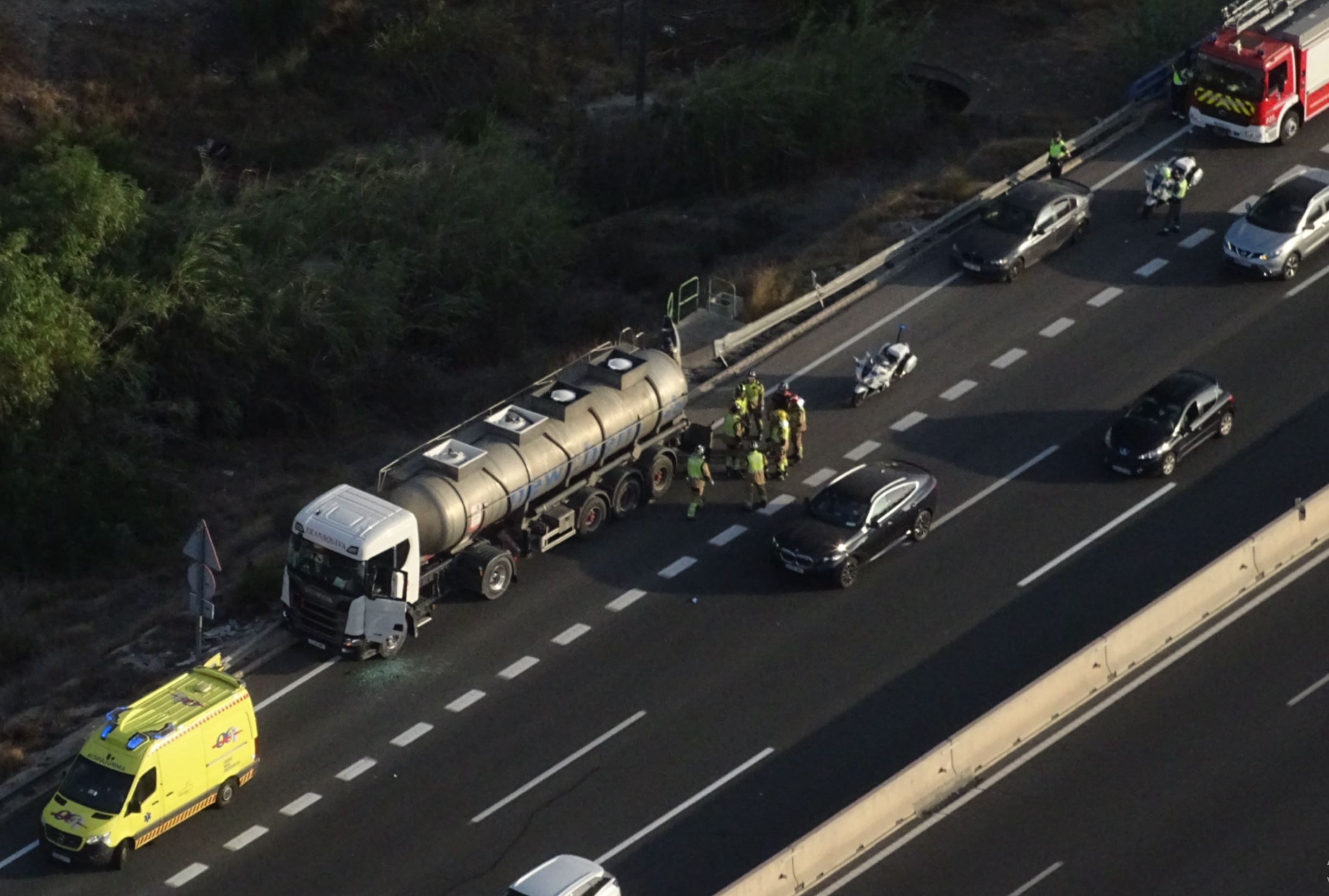 Accidente en la A-30 (foto: 1-1-2)