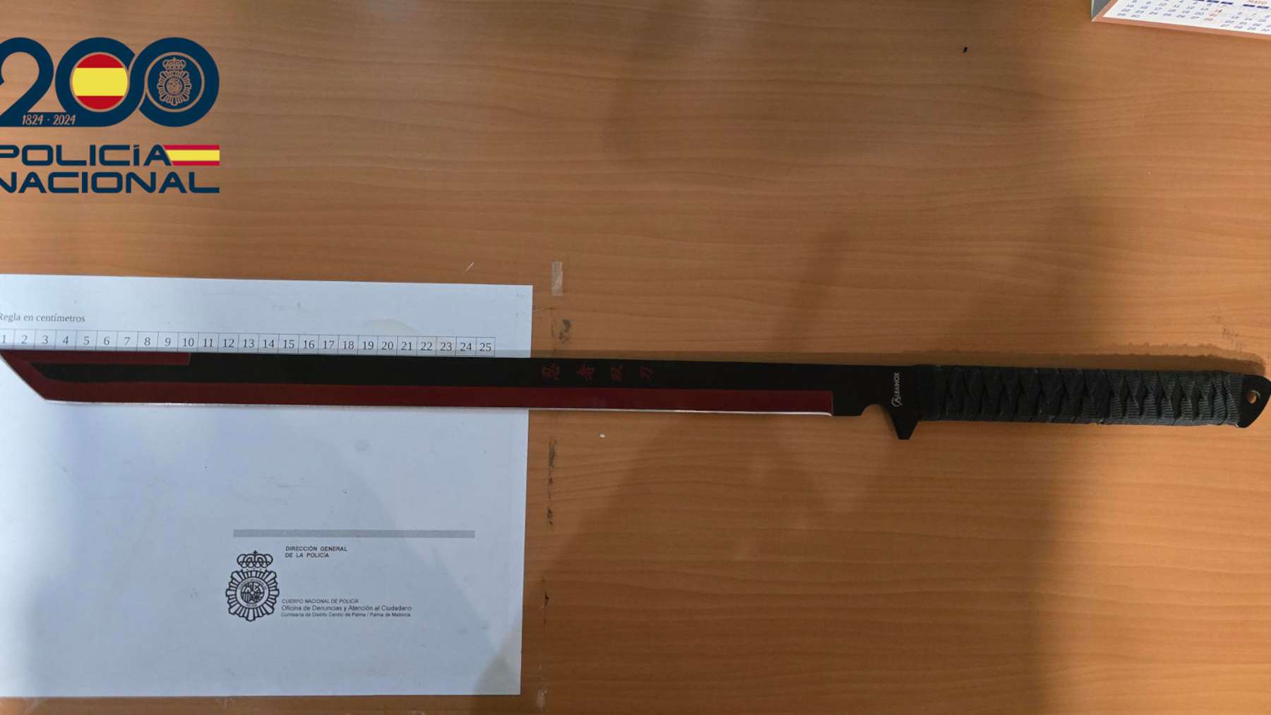Detenido en Magaluf un turista sueco que atacó con una catana a un taxista por negarse a pagar la carrera
