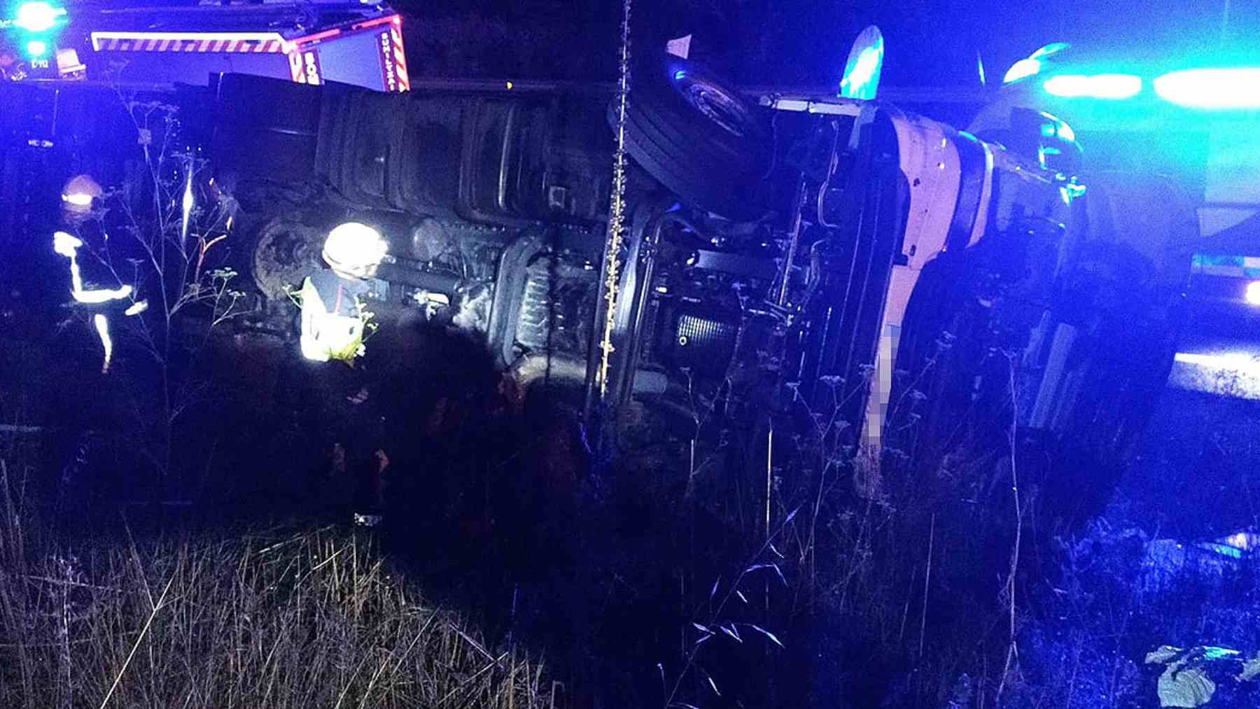 Segundo accidente de camión en Navarra en el mismo punto en menos de 20 horas: hay dos heridos