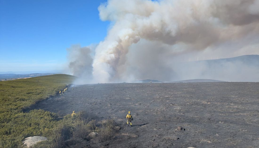 VÍDEO | Movilizados medios del Gobierno para trabajar en el voraz incendio de La Tejera, en Zamora